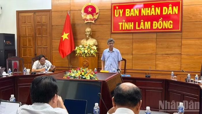 Ông Nguyễn Minh, Phó Chủ tịch Ủy ban nhân dân tỉnh Lâm Đồng phát biểu.