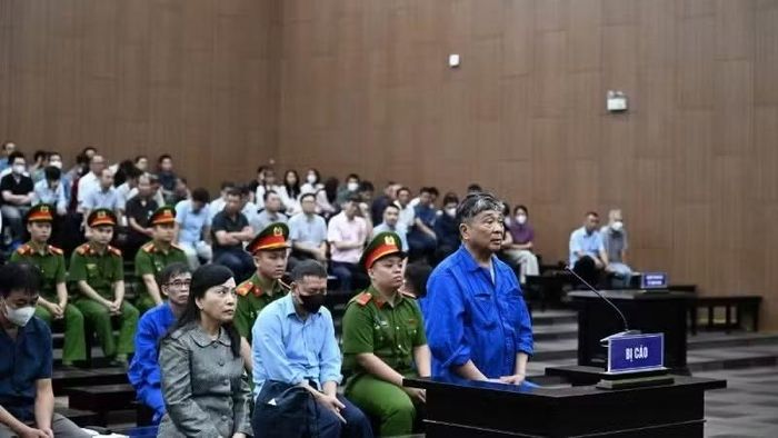Bị cáo Nguyễn Chiến Thắng tại tòa. (Ảnh: MẠNH HÙNG)