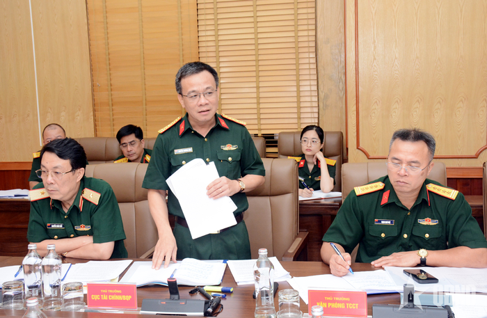  Đại diện Cục Tài chính phát biểu, đóng góp nhiều nội dung quan trọng tại hội nghị.