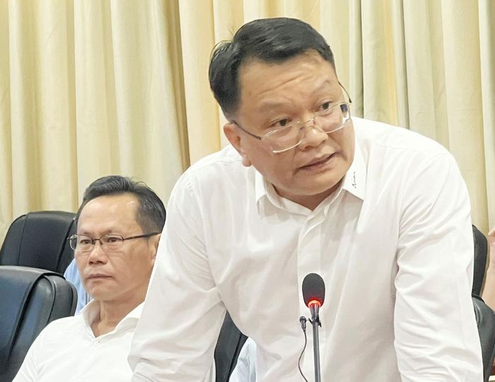Ông Trần Quốc Bảo – Chủ tịch Hiệp hội doanh nghiệp thành phố Đà Nẵng chia sẻ các đề xuất, kiến nghị.