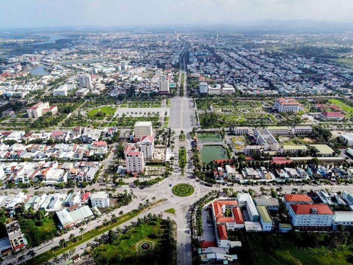 Đô thị Tam Kỳ nhìn từ trên cao.