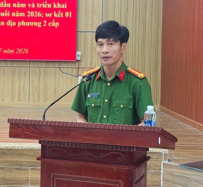Đại tá Trần Minh Nguyên - Phó Giám đốc Công an TP Đà Nẵng phát biểu chỉ đạo tại hội nghị.