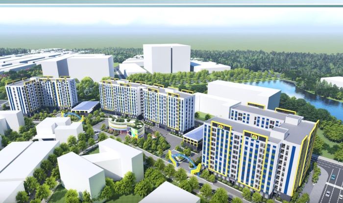 Phối cảnh dự án Nhà ở xã hội Công đoàn tại Đà Nẵng (khu tái định cư Hòa Hiệp 3, phường Hải Vân, TP Đà Nẵng)