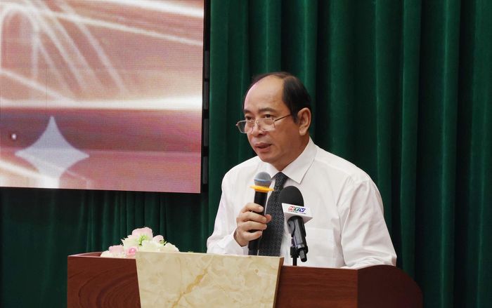 PGS-TS-BS Tăng Chí Thượng, Giám đốc Sở Y tế TPHCM phát biểu tại lễ phát động (Ảnh: THÀNH AN)