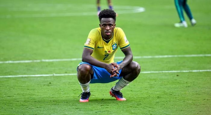 Vinicius Junior hứng chỉ trích vì không thực hiện quả phạt đền trong trận Brazil thua Na Uy. Ảnh: AFP.