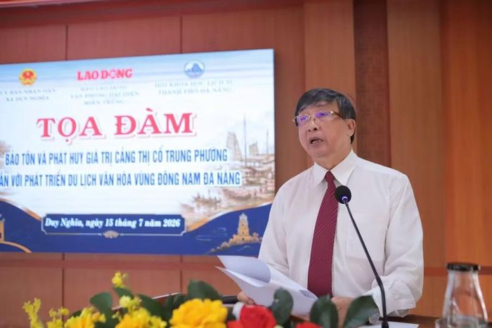 Ông Bùi Văn Tiếng, Chủ tịch Hội khoa học Lịch sử TP Đà Nẵng.
