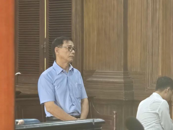Ông Nguyễn Quang Lộc tại phiên tòa ngày 16/7.