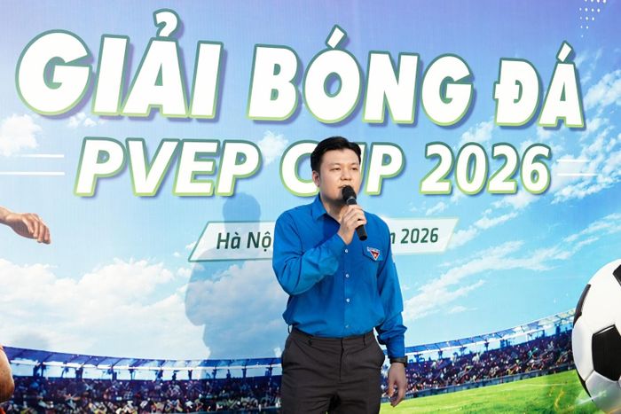 Đồng chí Chử Xuân Anh - Bí thư Đoàn Thanh niên PVEP phát biểu khai mạc