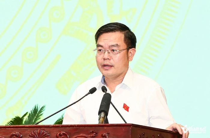 Ông Hoàng Văn Đồng phát biểu tại kỳ họp. Ảnh: Lê Dương