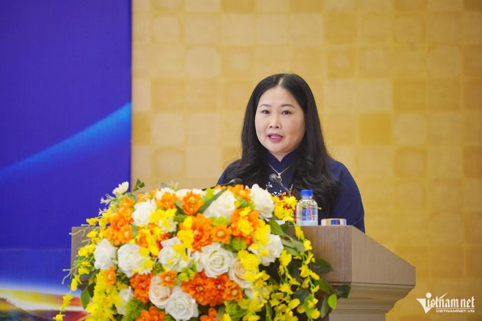Phó Chủ tịch UBND tỉnh Lào Cai, bà Vũ Thị Hiền Hạnh phát biểu tại chương trình tọa đàm