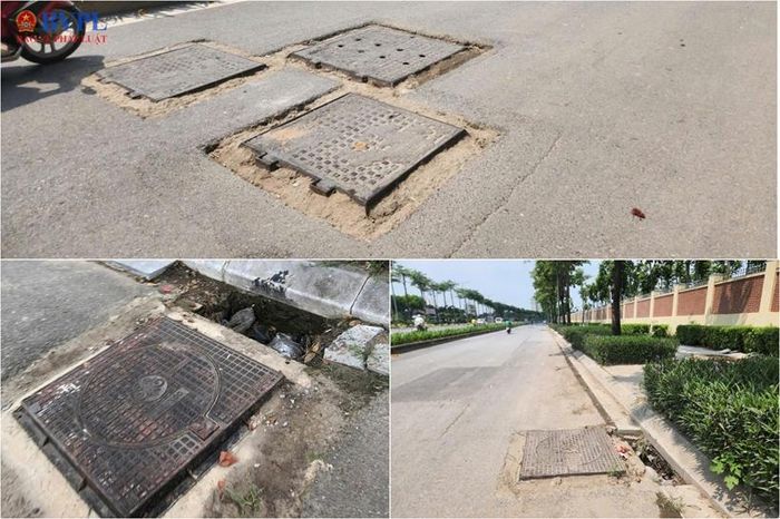 Nhiều nắp cống nhô cao trên đường Phạm Tu, người dân mong muốn sớm được sửa chữa.