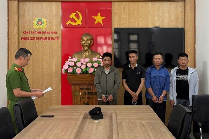 Các đối tượng; Lạc Văn Lý, Vũ Văn Đức, Lạc Tiến Lưu, Phạm Đinh Đạt (từ trái qua phải).