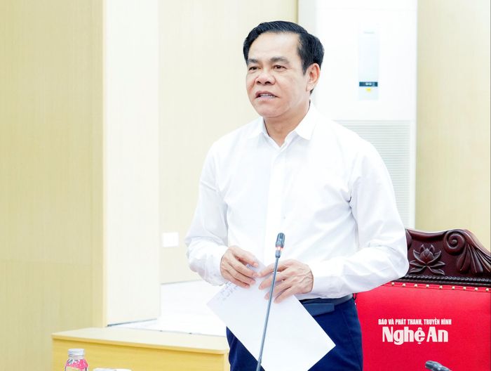 Phó Bí thư Tỉnh ủy, Chủ tịch UBND tỉnh Võ Trọng Hải phát biểu. Ảnh: Phạm Bằng