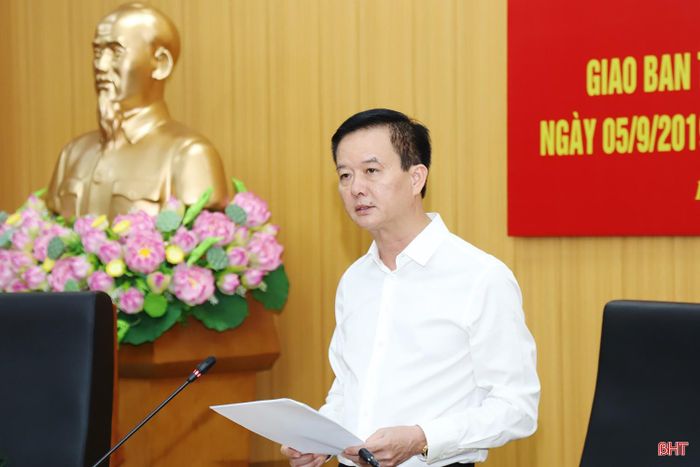 Đồng chí Trần Báu Hà – Ủy viên BTV Tỉnh ủy, Phó Chủ tịch Thường trực UBND tỉnh kết luận hội nghị.