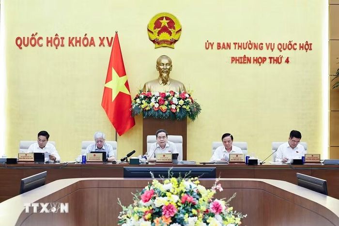 Chủ tịch Quốc hội Trần Thanh Mẫn phát biểu. (Ảnh: Doãn Tấn/TTXVN)