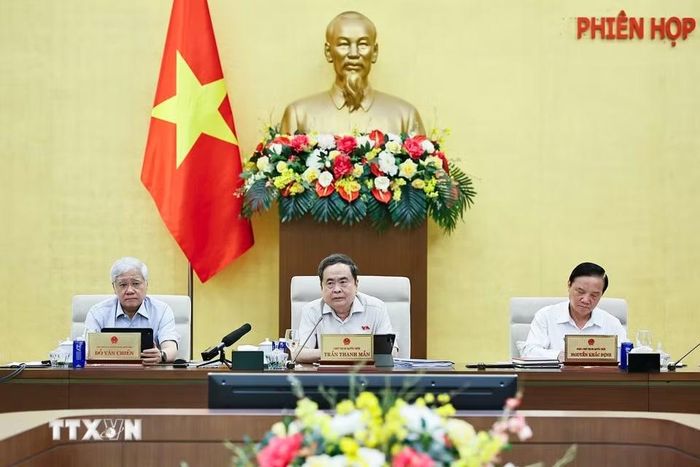 Chủ tịch Quốc hội Trần Thanh Mẫn phát biểu. (Ảnh: Doãn Tấn/TTXVN)