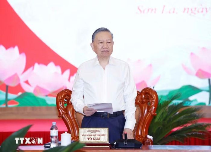 Tổng Bí thư, Chủ tịch nước Tô Lâm phát biểu chỉ đạo. (Ảnh: Thống Nhất/TTXVN)