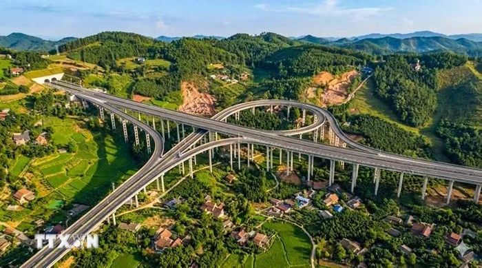 Phối cảnh dự án cao tốc Sơn La-Điện Biên-Cửa khẩu Tây Trang. (Ảnh: TTXVN phát)