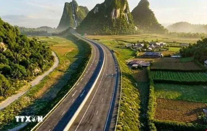 Phối cảnh dự án cao tốc Sơn La-Điện Biên-Cửa khẩu Tây Trang. (Ảnh: TTXVN phát)