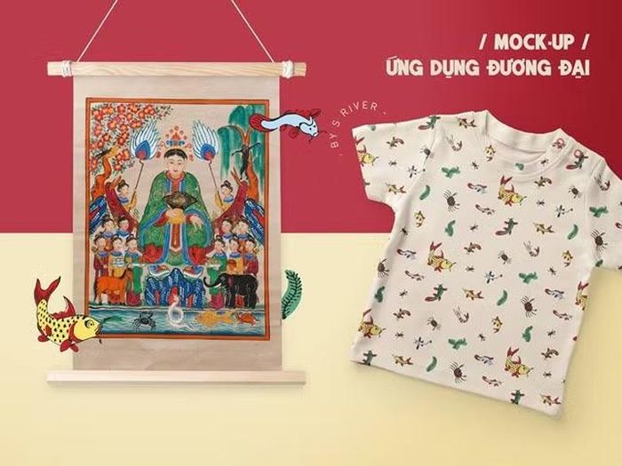 Sản phẩm dựa trên tranh Hàng Trống của Họa Sắc Việt
