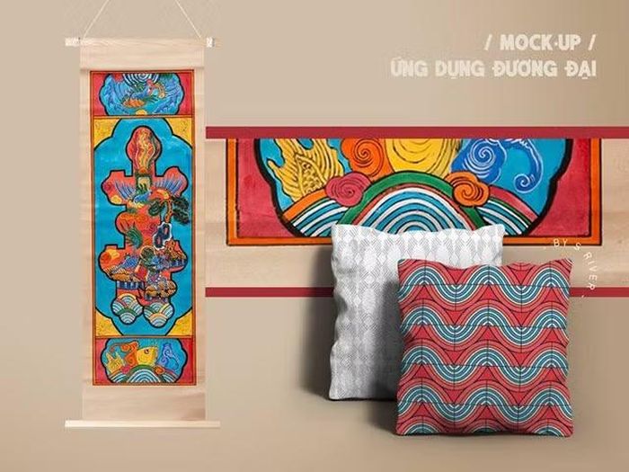 Sản phẩm dựa trên tranh Hàng Trống của Họa Sắc Việt