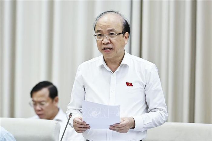 Chủ nhiệm Ủy ban Pháp luật và Tư pháp của Quốc hội Phan Chí Hiếu phát biểu. Ảnh: Doãn Tấn/TTXVN