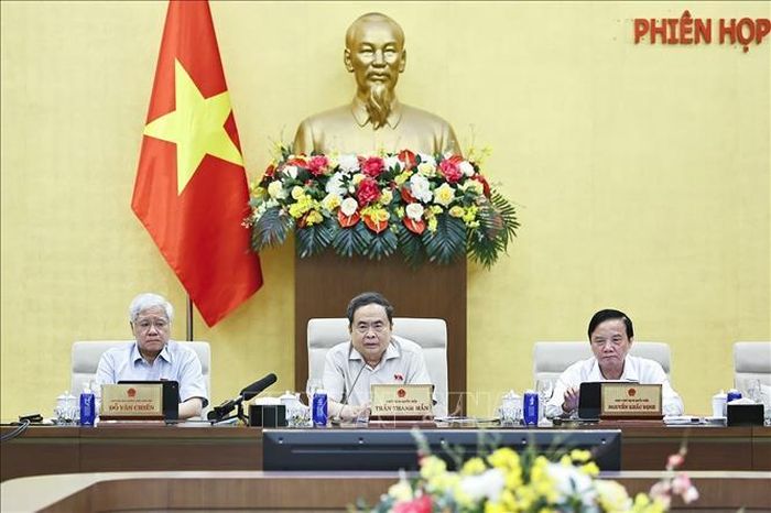 Chủ tịch Quốc hội Trần Thanh Mẫn phát biểu. Ảnh: Doãn Tấn/TTXVN