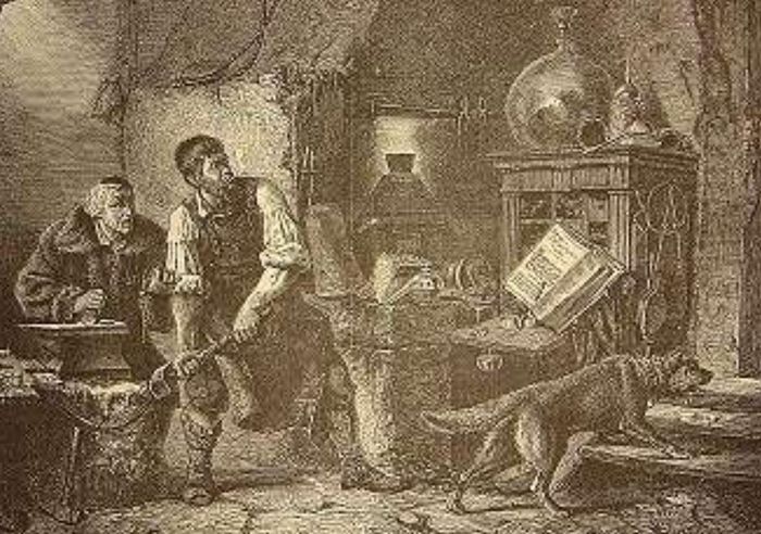 Tranh khắc gỗ "The Forgers Trapped" của Richard Brend'Amour, mô tả cảnh những kẻ làm tiền giả bị sa lưới pháp luật. Ảnh: headstuff.org
