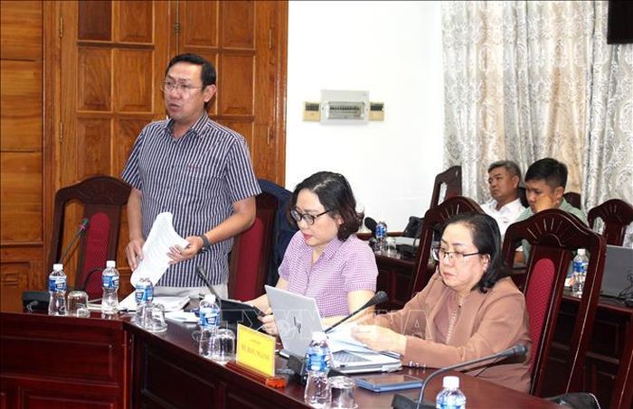 Các đại biểu thảo luận những vấn đề về thực hiện Quy hoạch chung xây dựng Khu du lịch quốc gia Mũi Né đến năm 2040, tầm nhìn đến năm 2050.