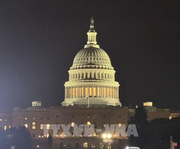 Trụ sở Quốc hội Mỹ (Điện Capitol) tại thủ đô Washington D.C. Ảnh: Đoàn Hùng - P/v TTXVN tại Mỹ