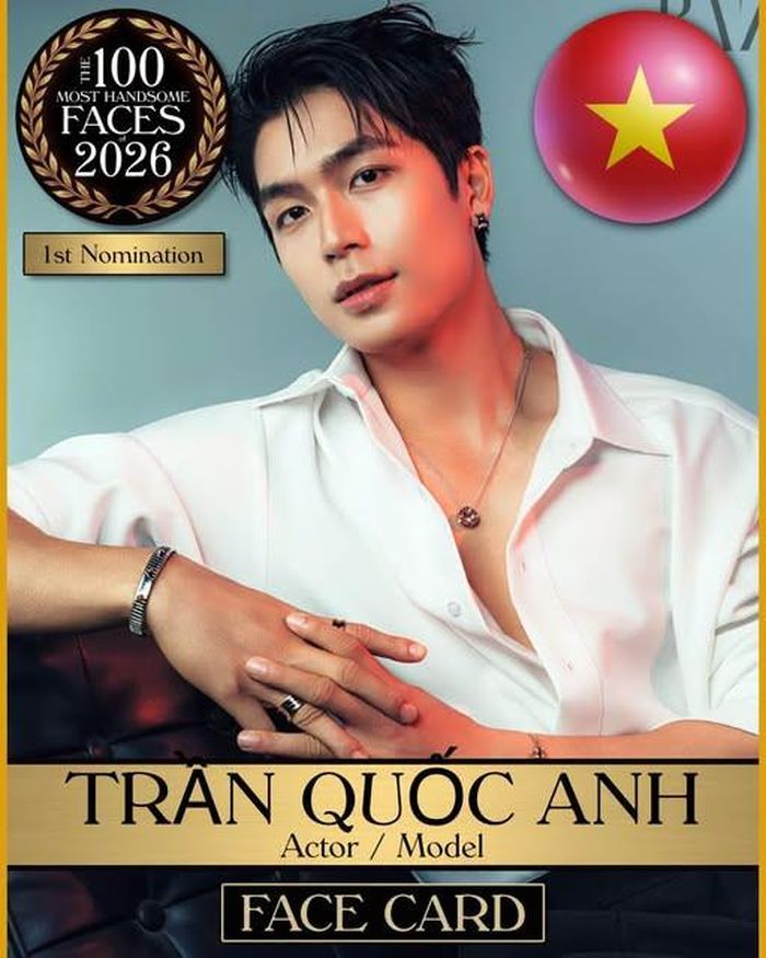 Quốc Anh trở thành một trong những nghệ sĩ Việt được TC Candler đề cử vào danh sách 100 gương mặt đẹp nhất thế giới năm 2026. Ảnh: FBNV.