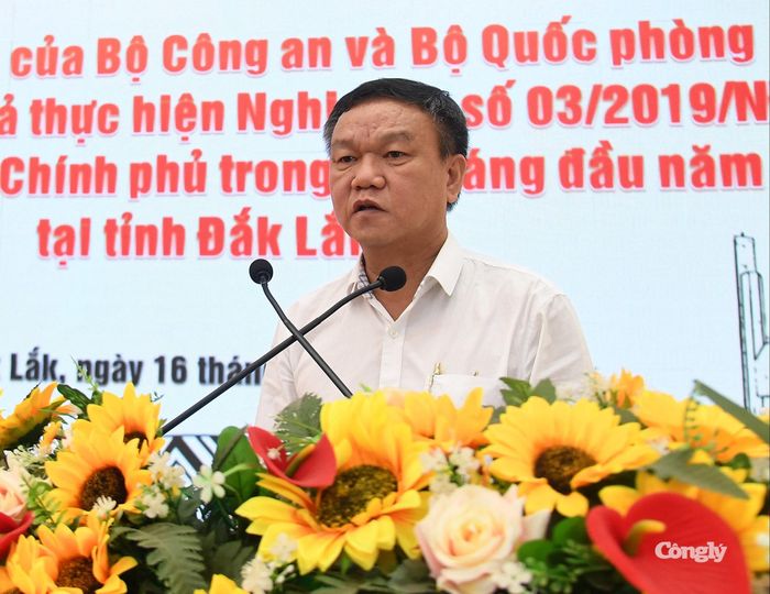 Ông Đào Mỹ - Phó Chủ tịch UBND tỉnh Đắk Lắk phát biểu tại buổi kiểm tra.