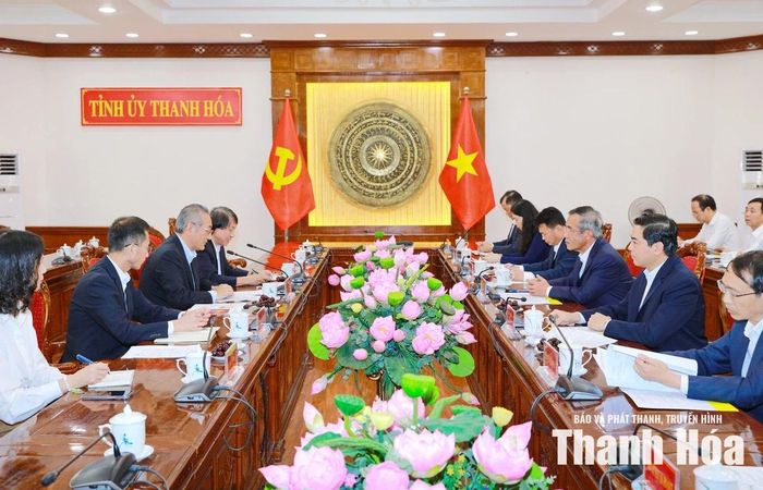 Bí thư Tỉnh ủy Lê Đức Thái chủ trì tiếp và làm việc với Tổng Giám đốc Công ty TNHH Idemitsu Việt Nam.