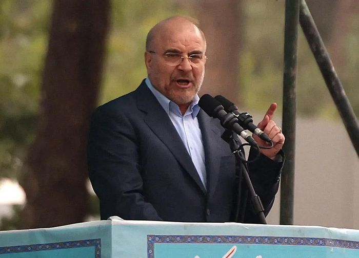 Chủ tịch Quốc hội Iran Mohammad Bagher Ghalibaf. Ảnh: CCTV.
