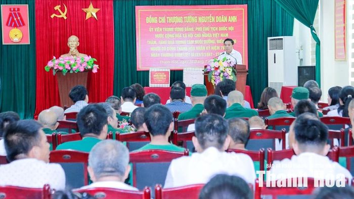 Phó Chủ tịch Quốc hội Nguyễn Doãn Anh phát biểu tại Trung tâm Nuôi dưỡng, điều dưỡng người có công Thanh Hóa.
