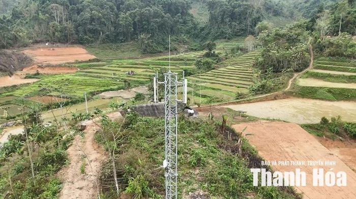 Trạm BTS tại thôn Tọng (bản Co Cài cũ), xã Quang Chiểu do Viettel Thanh Hóa hoàn thành tháng 3/2026.