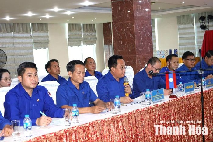 Các đại biểu Đoàn Thanh niên tỉnh Hủa Phăn dự hội nghị.