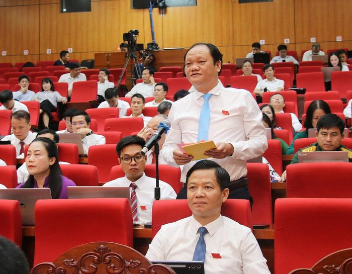 Đại biểu Lê Xuân Thắng phát biểu.