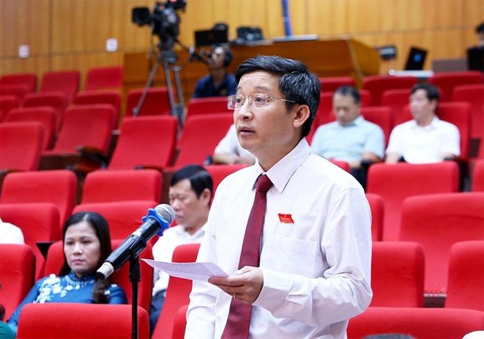 Đại biểu Vũ Tấn Cường phát biểu.