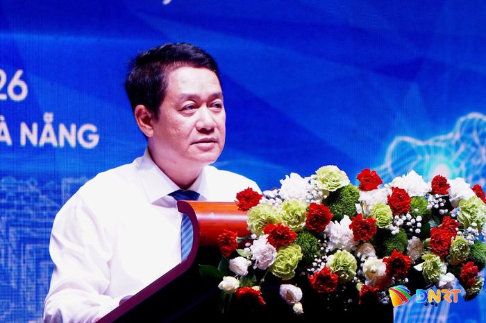 Bí thư Đảng ủy, Chủ tịch HĐND phường Hòa Khánh Nguyễn Hà Bắc phát biểu bế mạc diễn đàn. Ảnh: CÔNG VINH