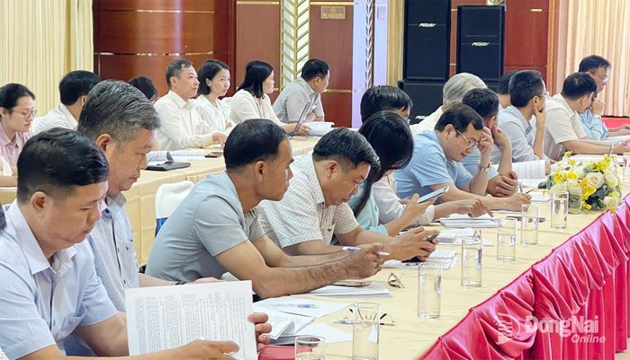 Các học viên đến từ các xã, phường phía Tây Bắc Đồng Nai tham gia lớp tập huấn. Ảnh: Thanh Hiển
