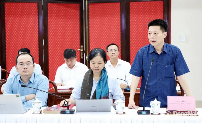 Đại diện lãnh đạo Cục Di sản văn hóa, Bộ Văn hóa, Thể thao và Du lịch phát biểu tại hội thảo. Ảnh: My Ny