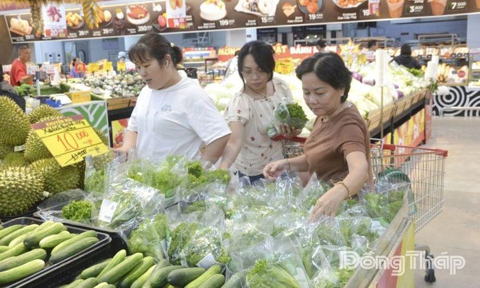 Khách hàng mua sắm hàng Việt tại Siêu thị GO! Mỹ Tho.