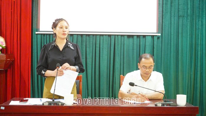 BSCKII Nguyễn Thị Hương - Phó Giám đốc Sở Y tế phát biểu kết luận buổi làm việc.