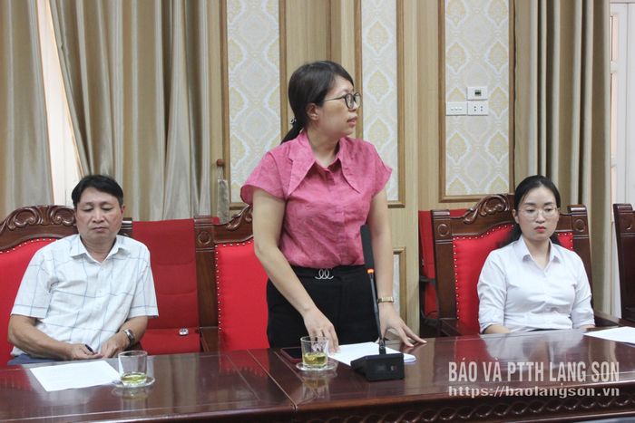 Đại diện Công ty TNHH Bảo Long phát biểu tại buổi làm việc