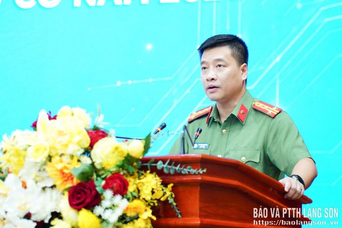 Đại tá Vũ Thanh Tùng, Ủy viên Ban Thường vụ Tỉnh ủy, Bí thư Đảng ủy, Giám đốc Công an tỉnh, Trưởng Ban Tổ chức chương trình diễn tập nhận xét, đánh giá kết quả diễn tập thực chiến