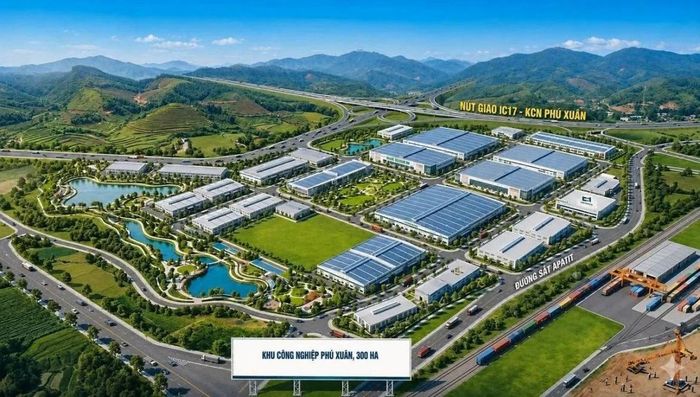 Phối cảnh Khu công nghiệp Phú Xuân trên địa bàn xã Gia Phú.