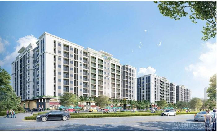 Phối cảnh Dự án nhà ở xã hội khu Lâm Viên thuộc phường Cam Đường. (Ảnh: Viết Vinh)