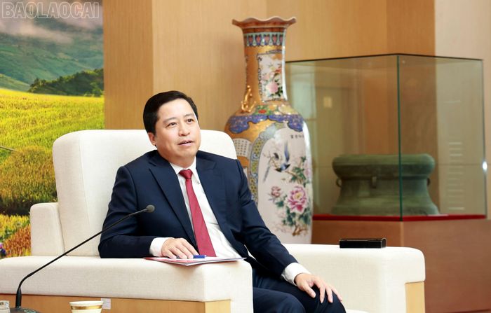 Bí thư Tỉnh ủy Dương Quốc Huy phát biểu tại buổi làm việc.