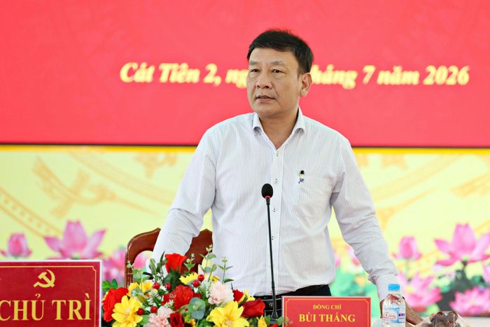 Phó Bí thư Tỉnh ủy Lâm Đồng Bùi Thắng phát biểu kết luận buổi làm việc